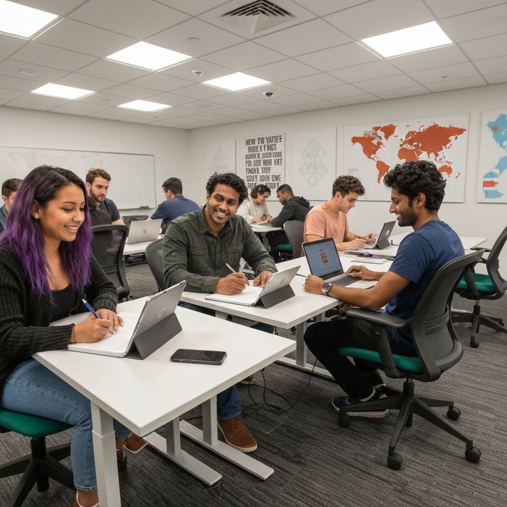 Students studying abroad